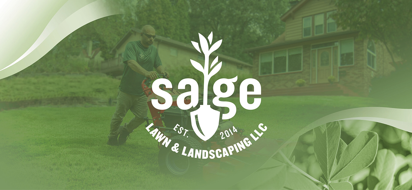 growth landscaping Lawn Care Lawn Care Branding logo mark Modern Branding nature inspired Sage Sage Brand