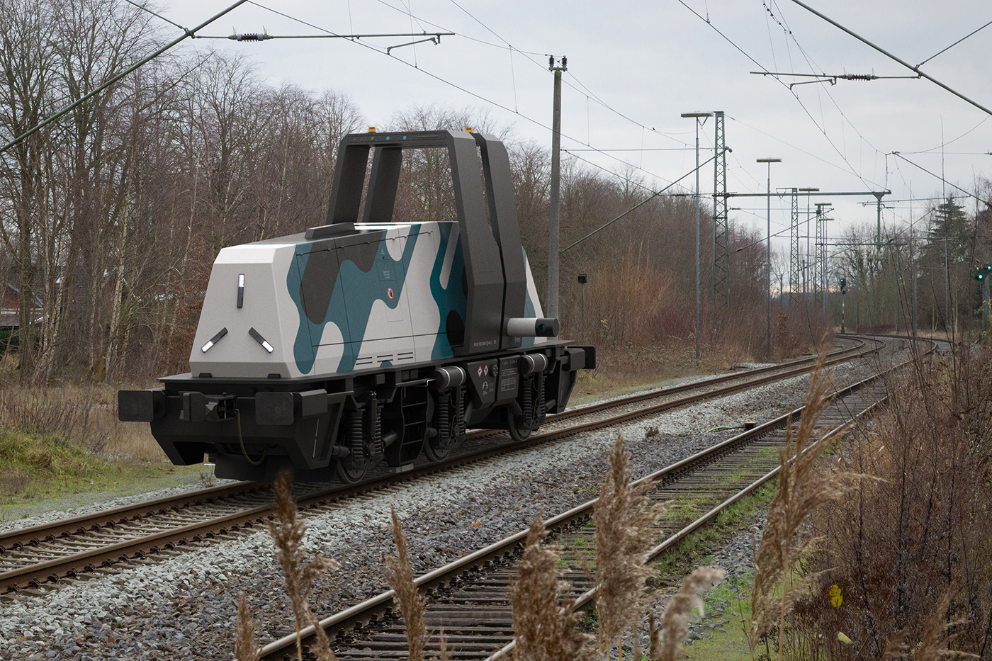 locomotive rail shunter shifter Hydrogen drone robot train transportation Autonomous