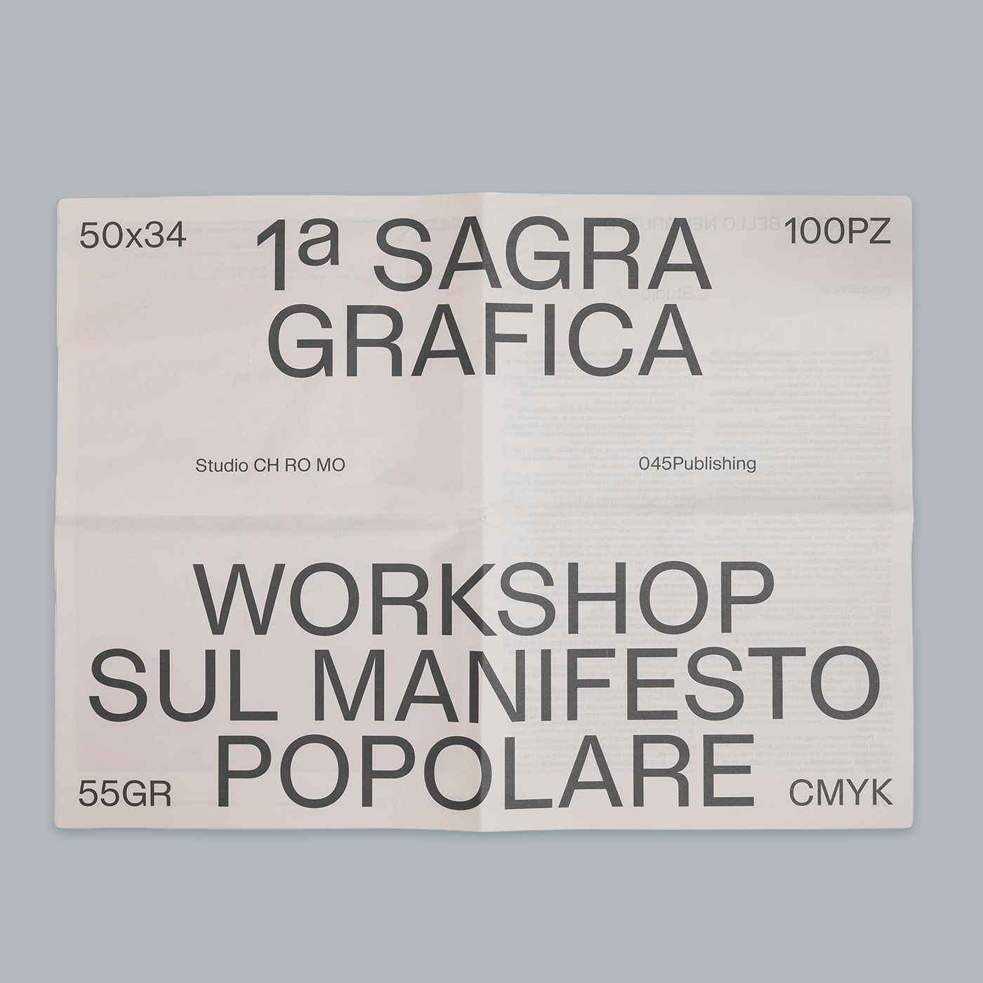 Workshop manifesto tabloid Poster Design poster editorial design  Exhibition  verona giornale Popolare