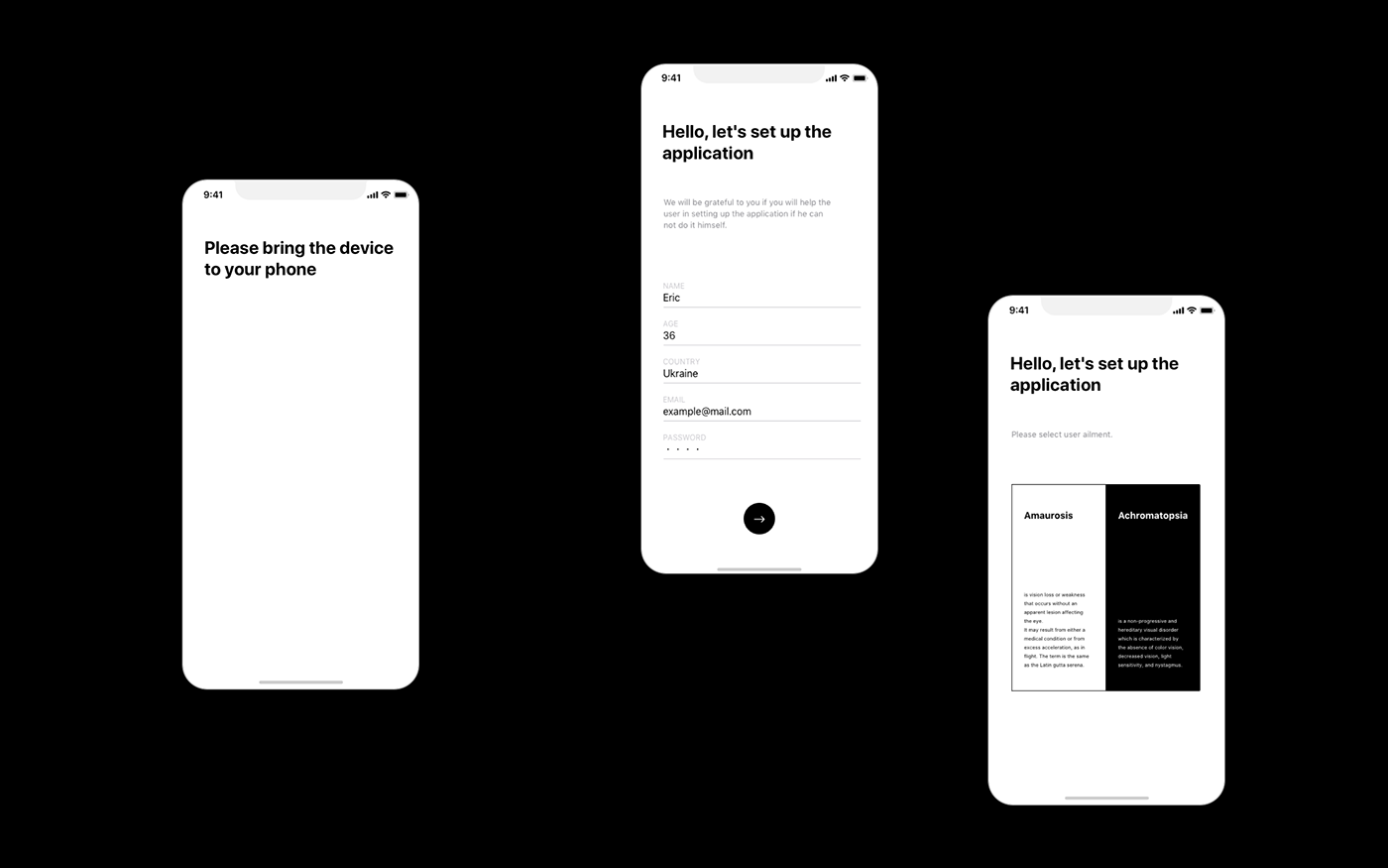 product design Render concept ux UI app application minimal black
