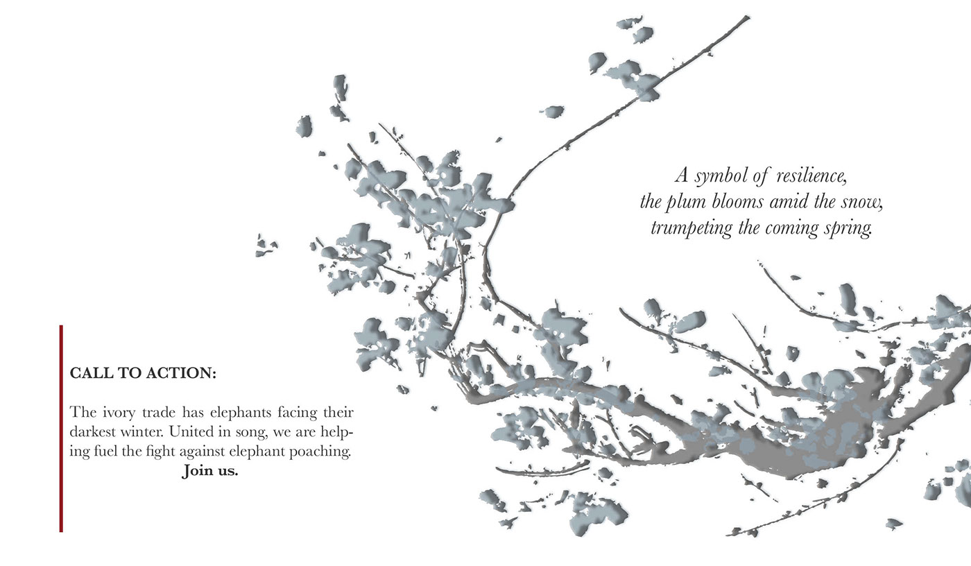 Plum Blossom high-contrast elephant chinese opera opera Web Design  print design  art direction 