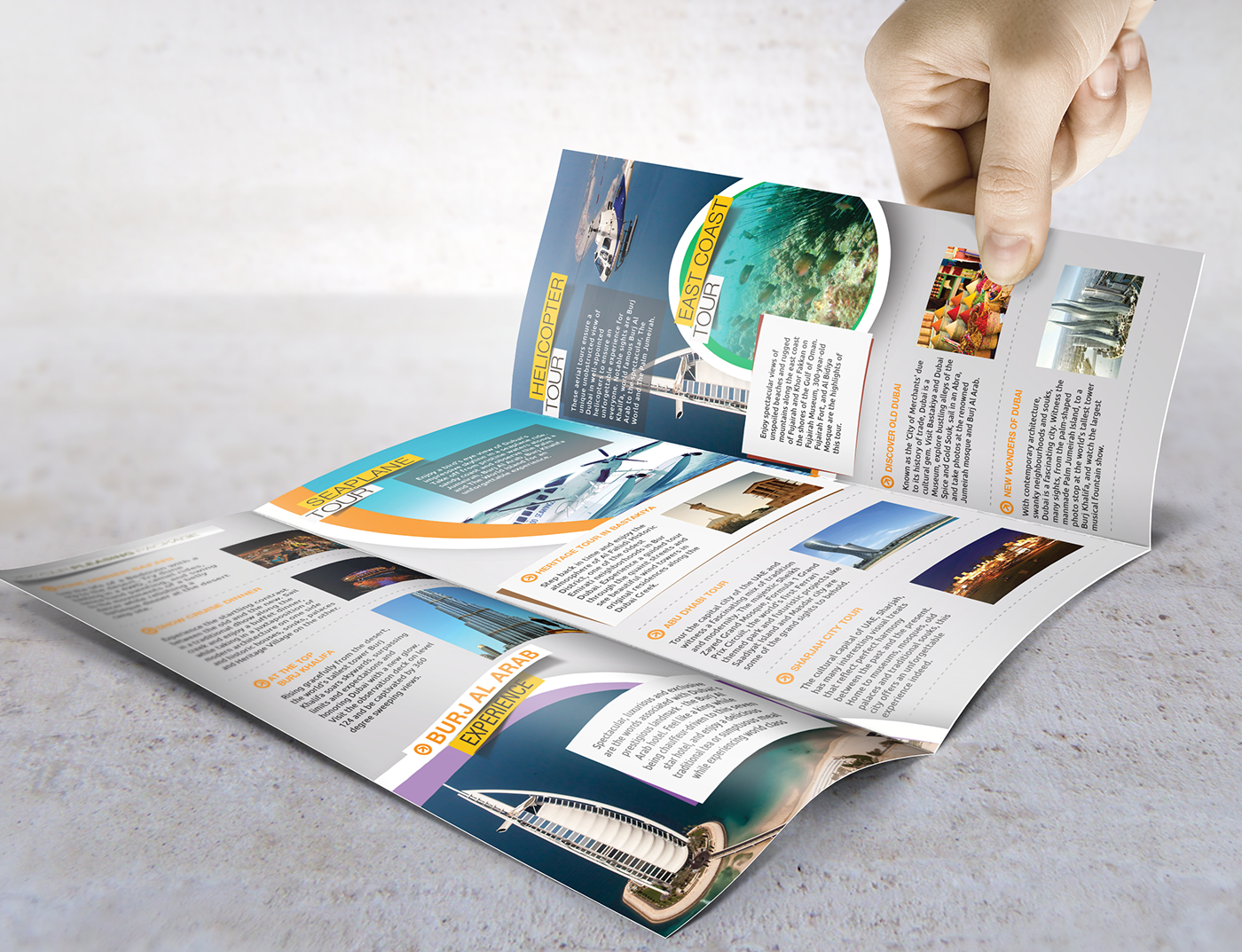 Sharaf Travel brochure design