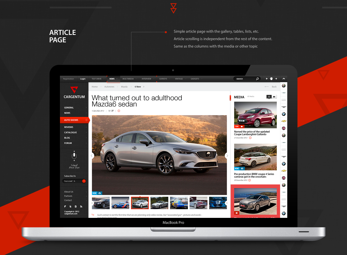 Web Auto magazine automotive   Adaptive Website journal