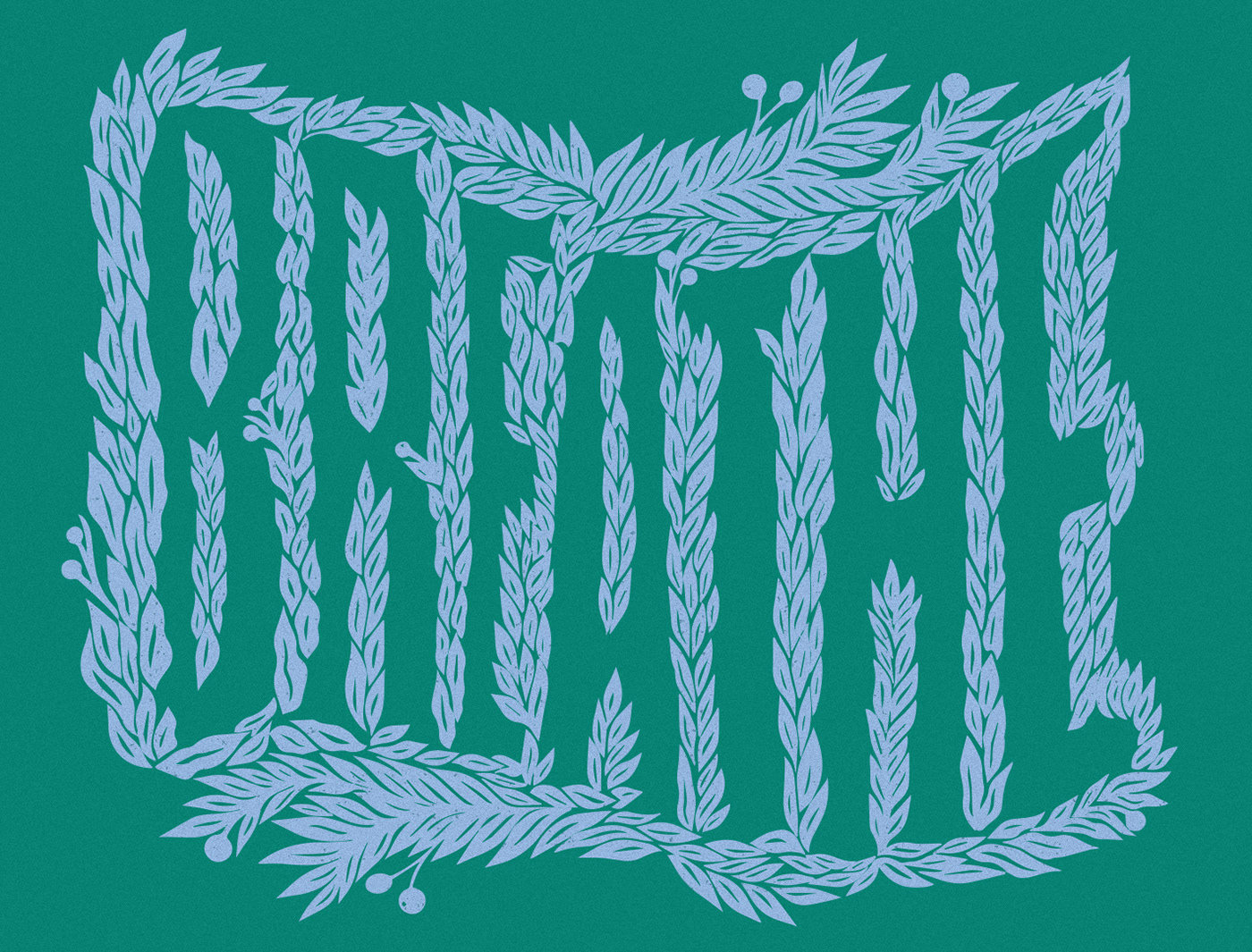 botanical flat lettering typography   vector Illustrator illustrator on the iPad