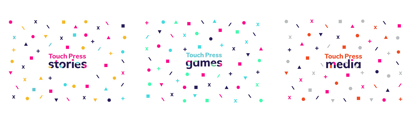 Touch Press Touch Press Games Touch Generation Games Brand Identity colouful shapes Web Design 