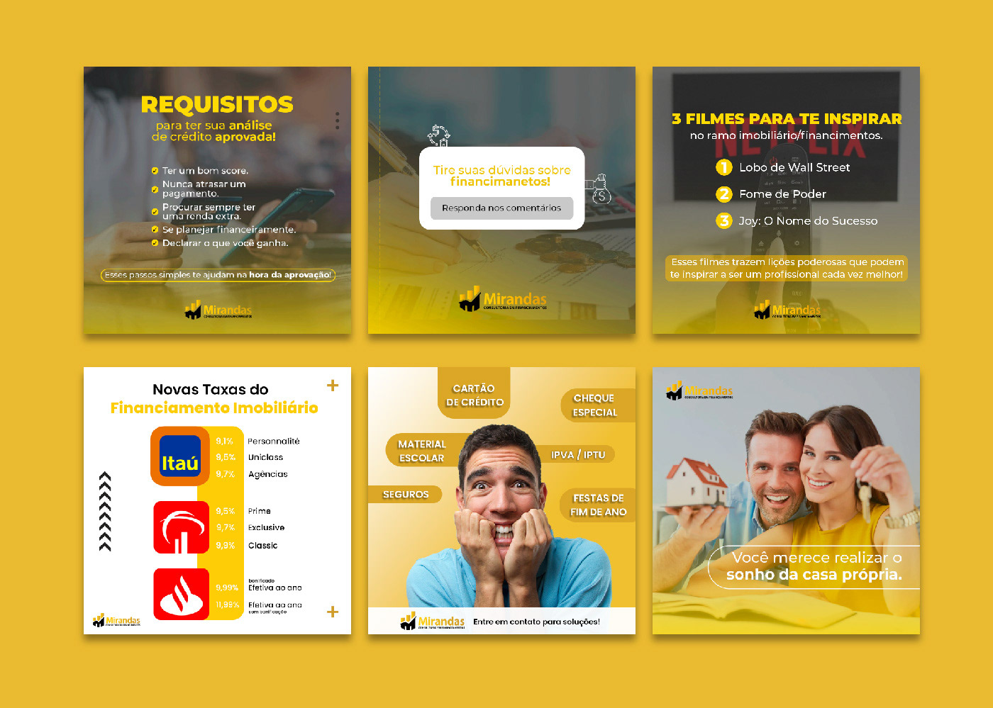 design design gráfico financiamento instagram marketing   midiassociais money post Socialmedia yellow