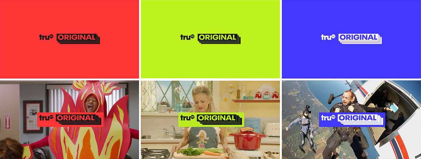 branding  colors jokers network Rebrand styleframe TruTV graphic graphic design  motiongraphic