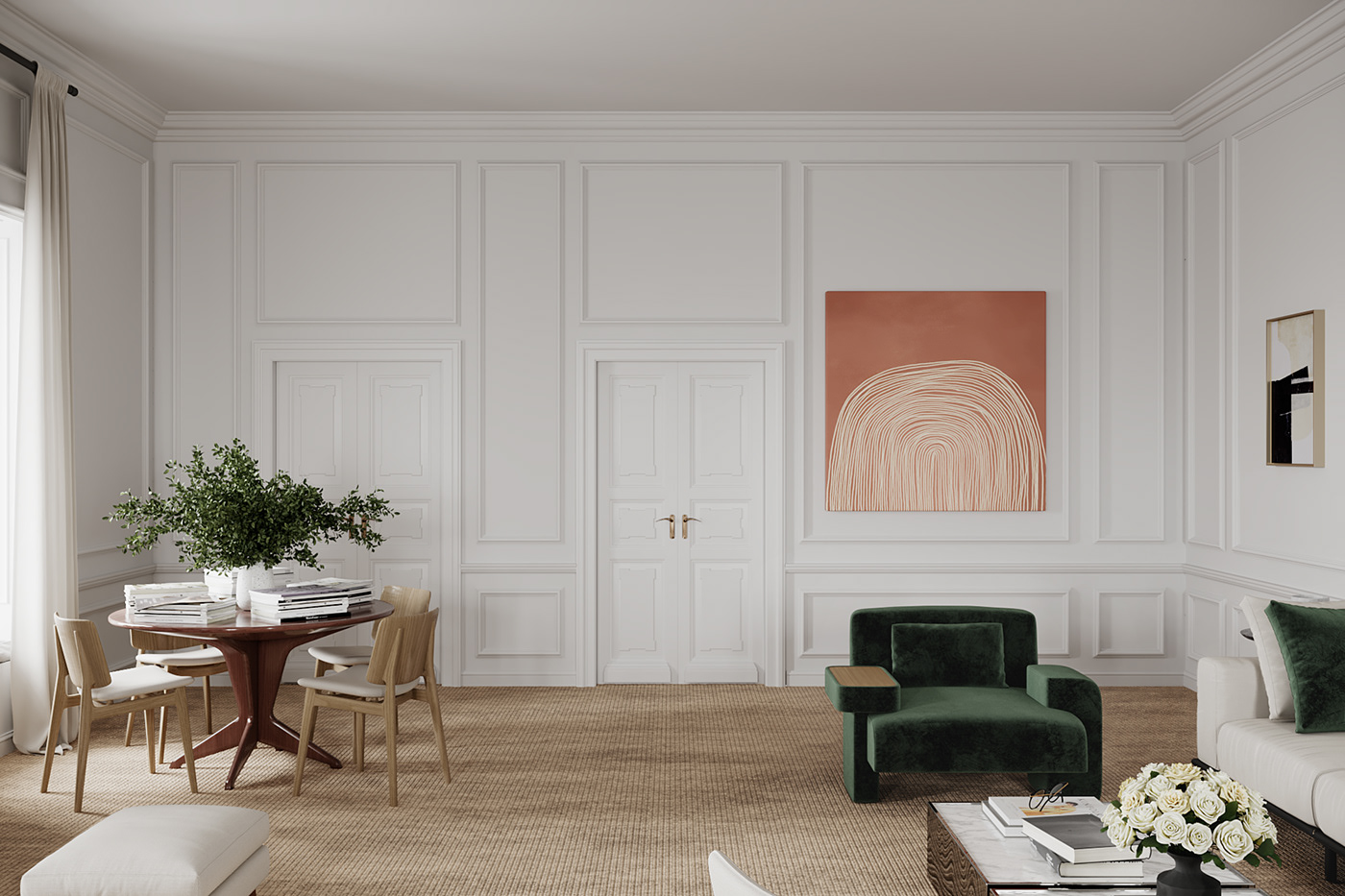 archiz Interior visualization apartment cinema4d coronarenderer lighting living realistic rendering