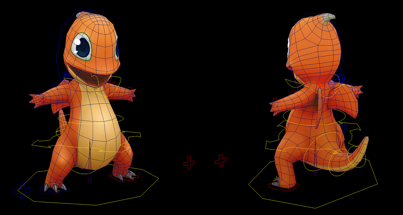 DsculptStudio ChamanderEvolution gameart fanart Zbrush Maya BodyPaint3D digitalsculpting CharacterLowpoly