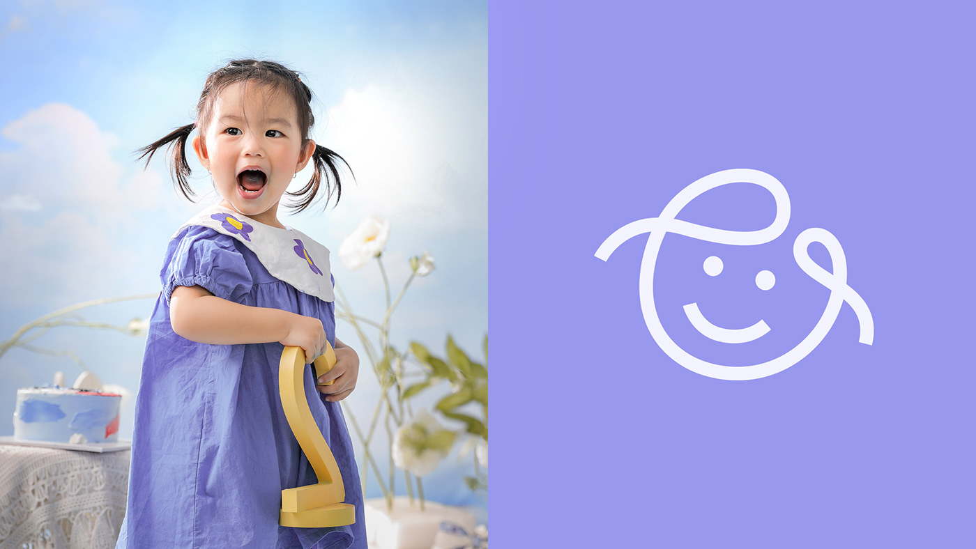 baby brand brand identity branding  design kids Logo Design children identity logo