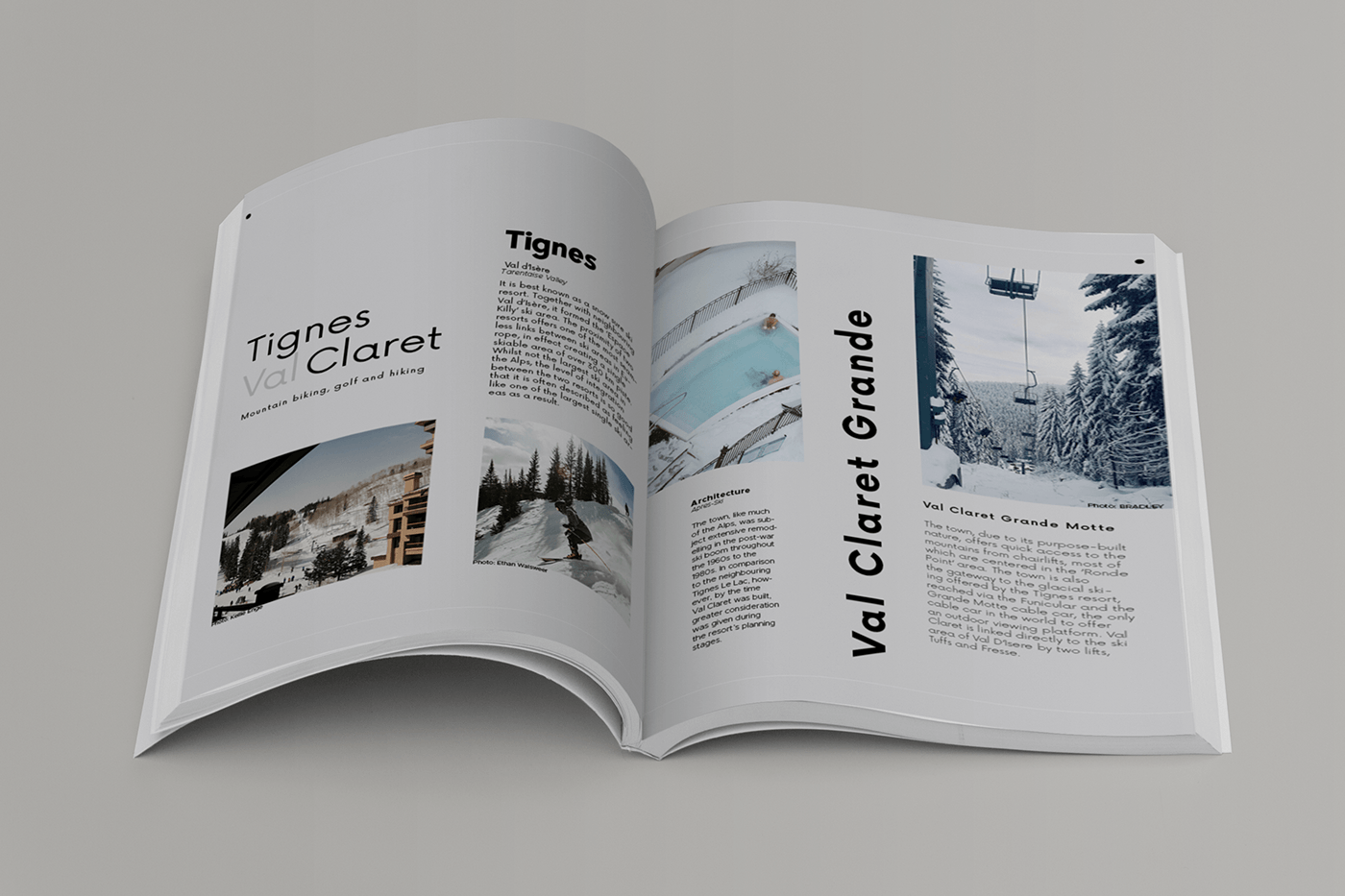 design skiing editorial editorial design  Photography  Magazine design indesign magazine InDesign magazine print