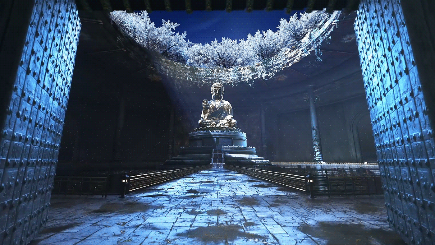 3D after effects cinema4d maxon octane Buddha Orient temple