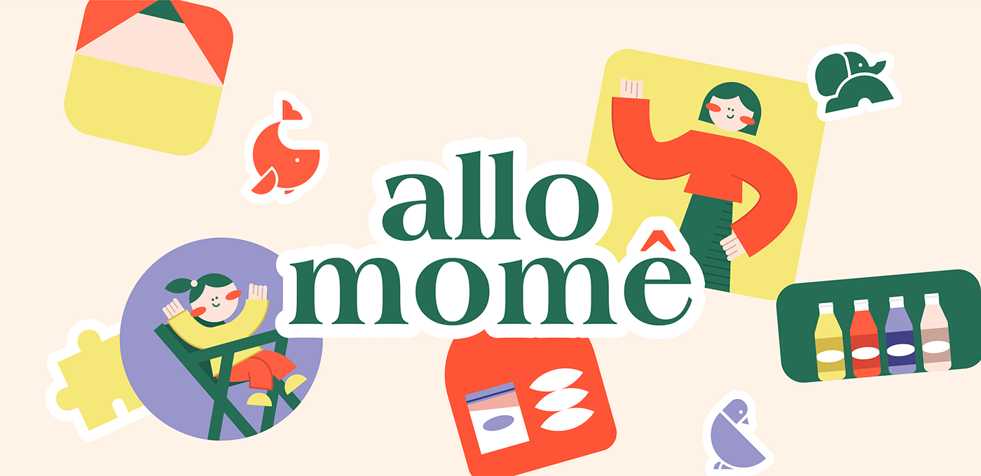 apparel disjointed studio family kids mother pregnancy branding ILLUSTRATION logo visual identity