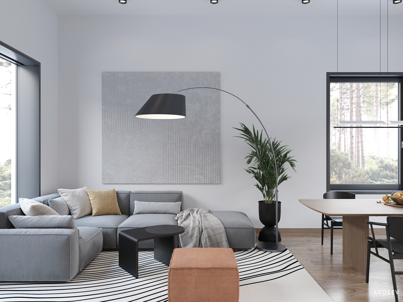 3D 3ds max architecture CGI corona render  interior design  minimalist modern Render visualization