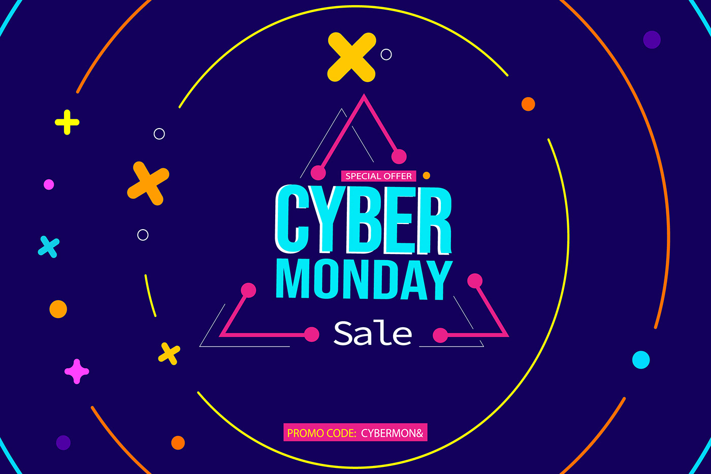 Cyber Monday promo design sale promo offer Promo Sale