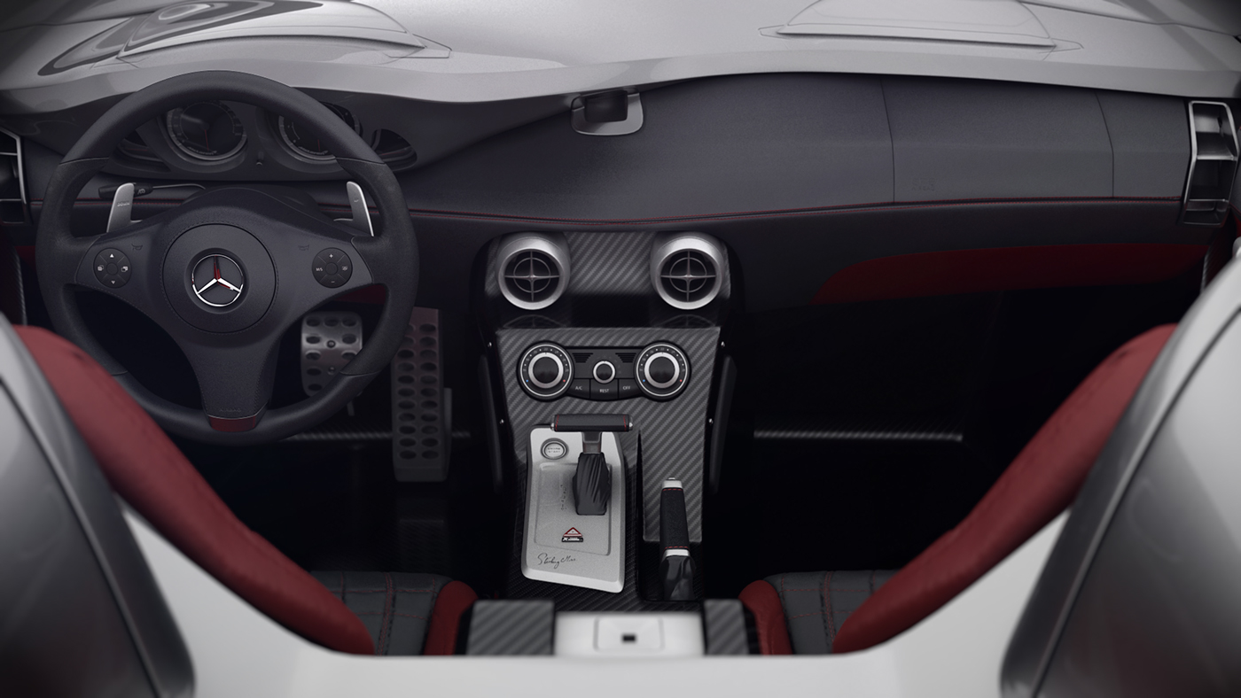 Mercedes-Benz SLR McLaren slr Stirling Moss 3ds max vray Autodesk 3D Render automotive   mercedes-benz mercedes