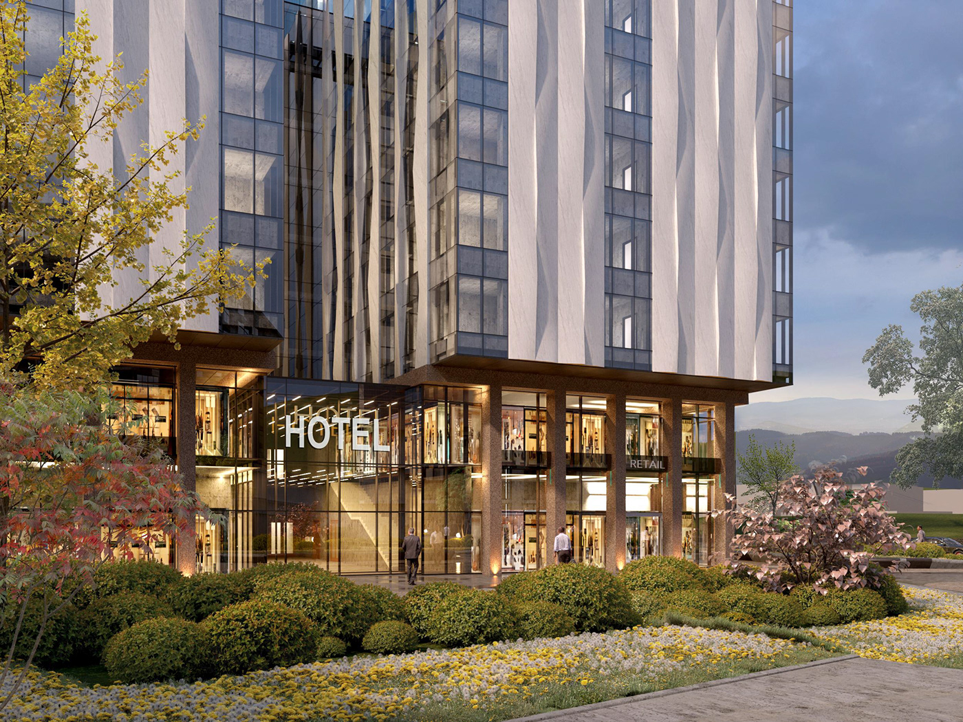 architecture hotel hotel architecture Project visualization