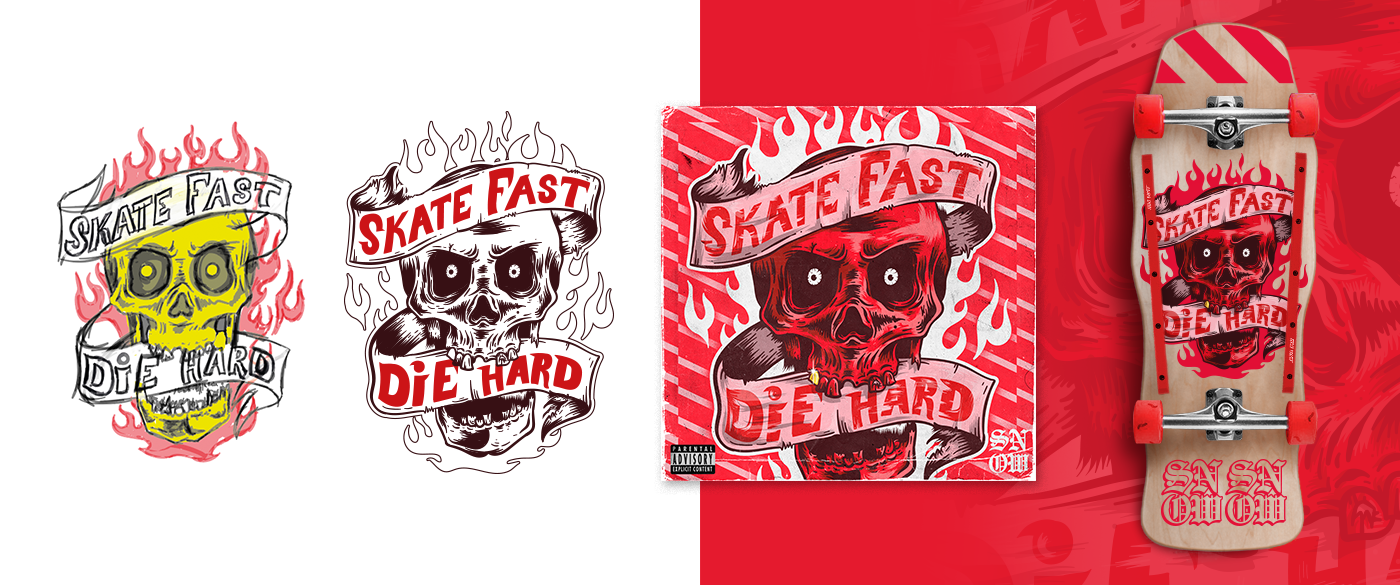 Hardcore metal punk skate skate punk skateboard sludge sludgecore tattoo Adobe Portfolio