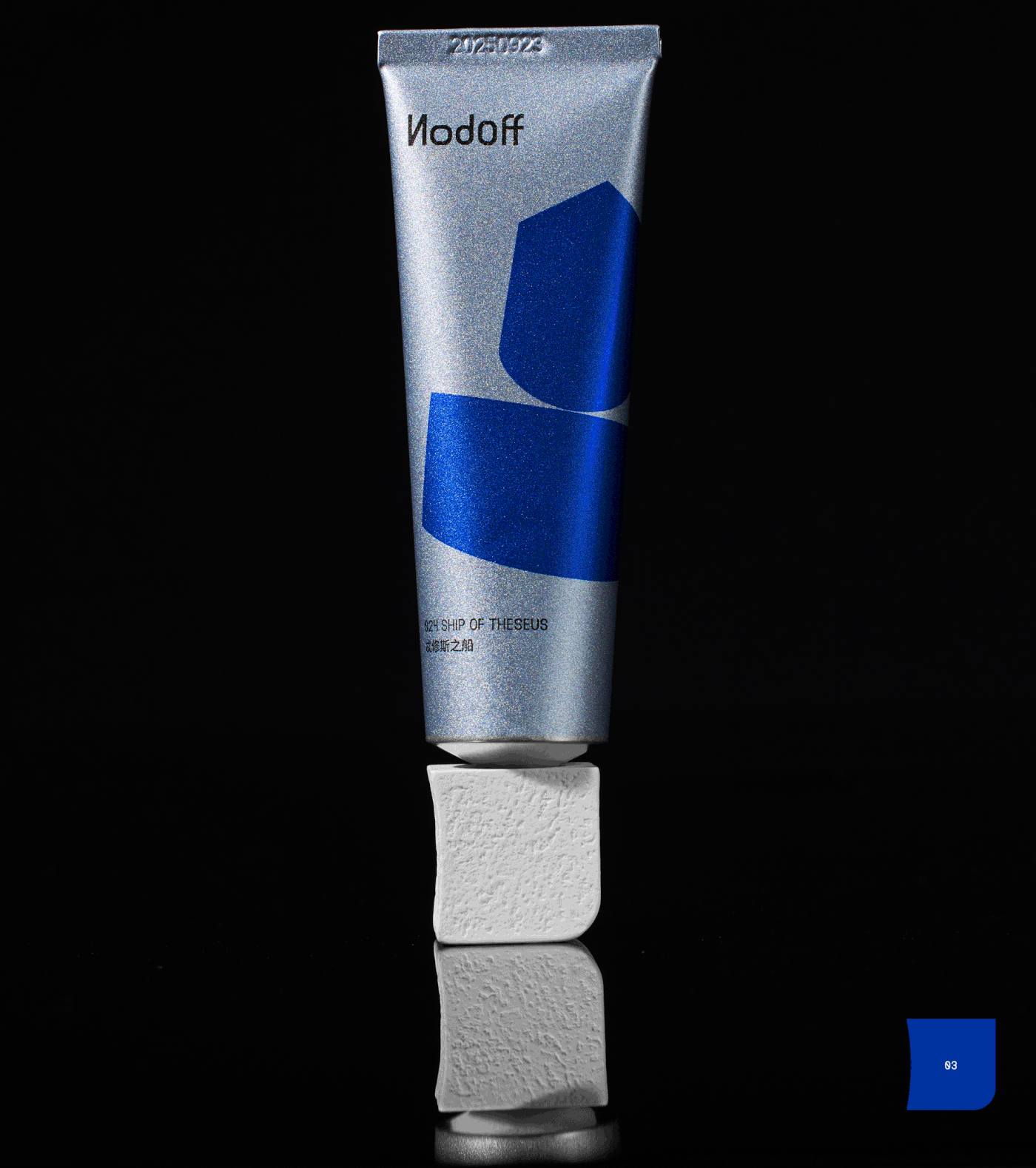hand cream Packaging Fragrance architecture geometry klein blue Extrusion gift box hose