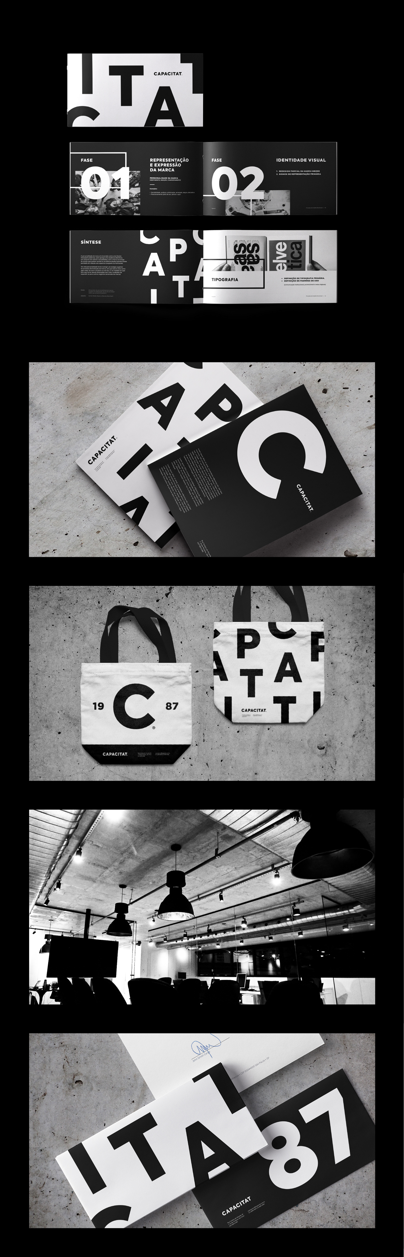 visual identity Advertising  brand logo pattern typography   Corporate Identity Logotipo identidade visual b&w