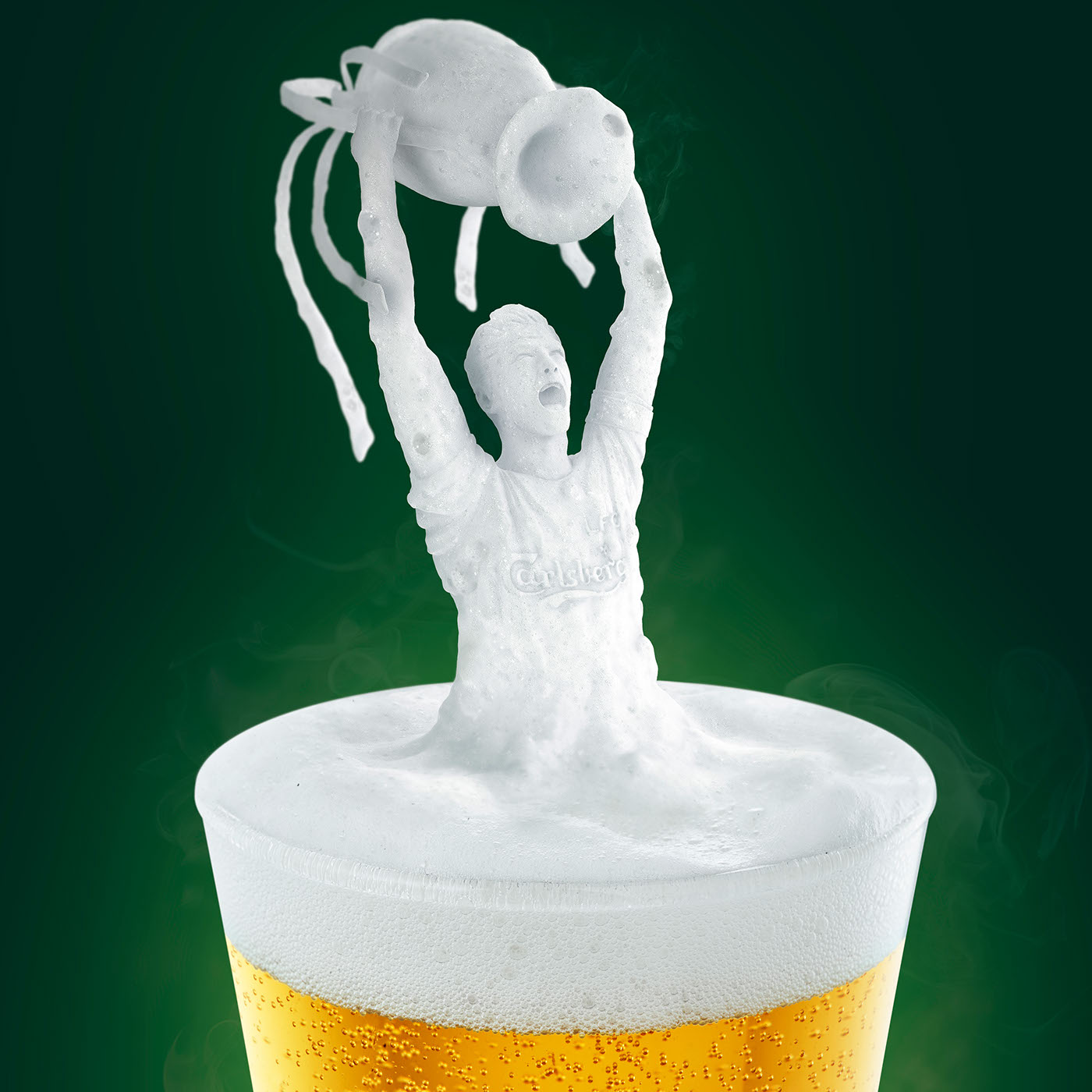 Foam CGI Carlsberg beer