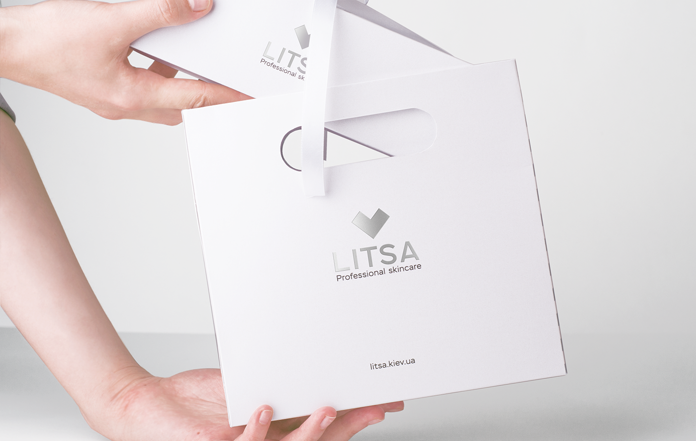 brand identity graphic design  Packaging cosmetology clinic corporate style Litsa medicine