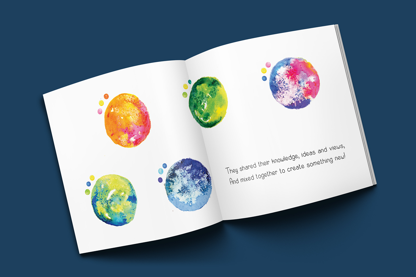 ILLUSTRATION  children Children's Books illustrated books Education watercolour dots poem Stories Story telling