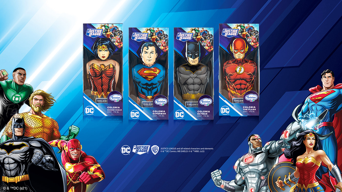batman colognes Dc Comics Packaging product design  superman TheFlash warner bros wonder woman