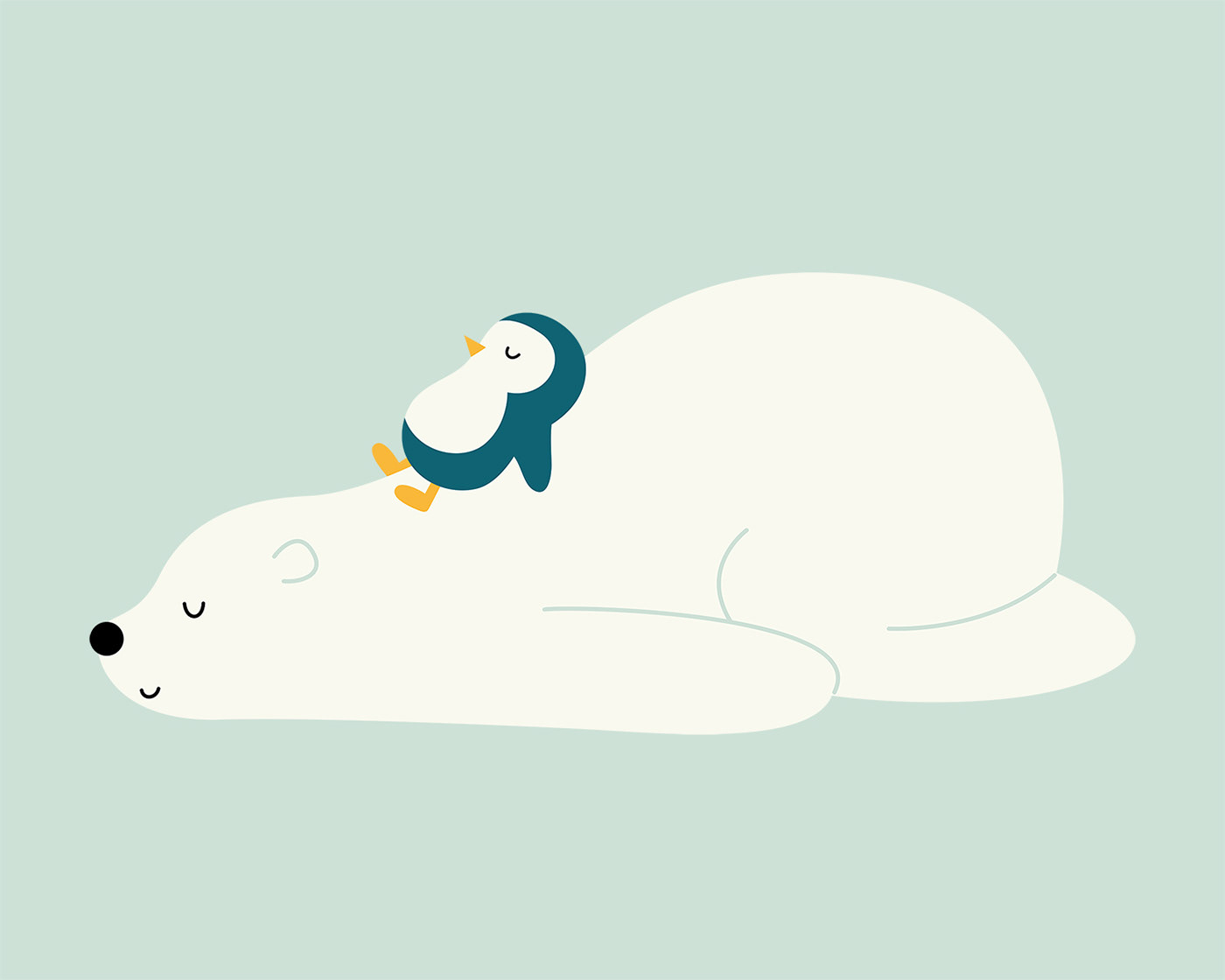 Polar Bear penguin cool chill Chill Out relax