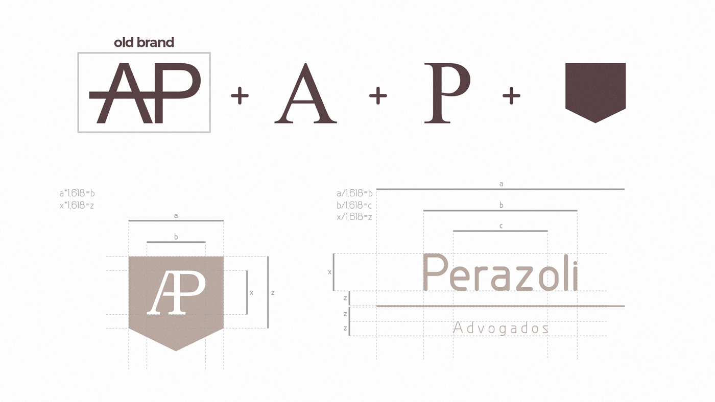 logo redesign corporate id identidade visual Rebrand Perazoli design advogados