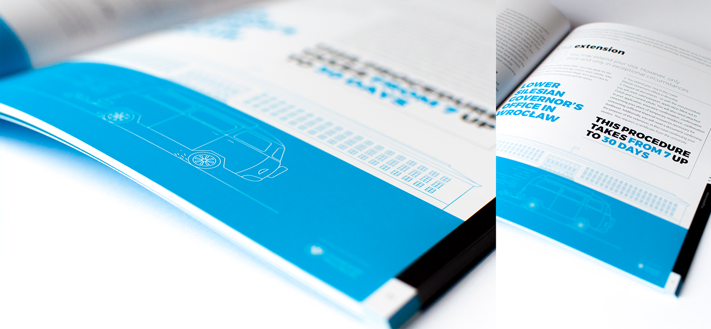 book Guide editorial design publishing   folder print blue book blue line