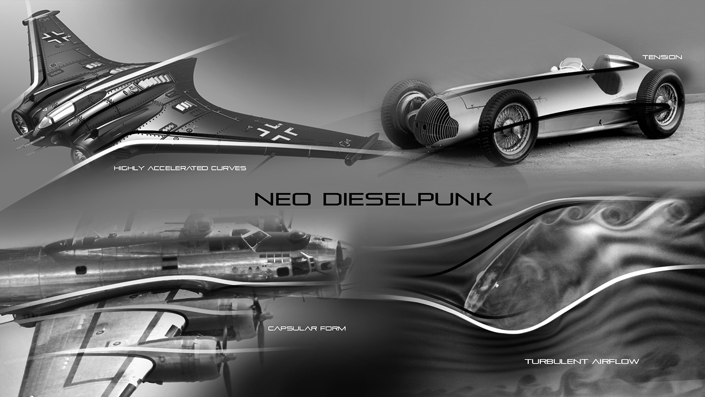 3Wheeler automobile design dieselpunk industrial design  morgan retro future reverse trike trike