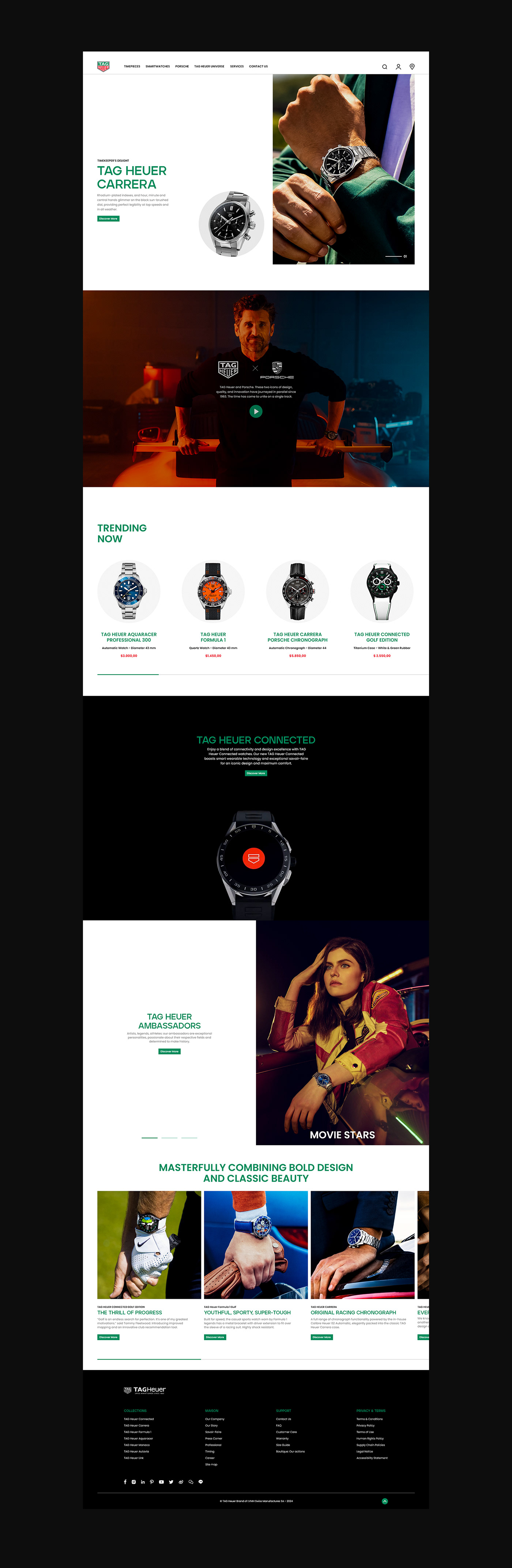 UI/UX UI ui design ux UX design Web Design  Website watch user interface tag heuer