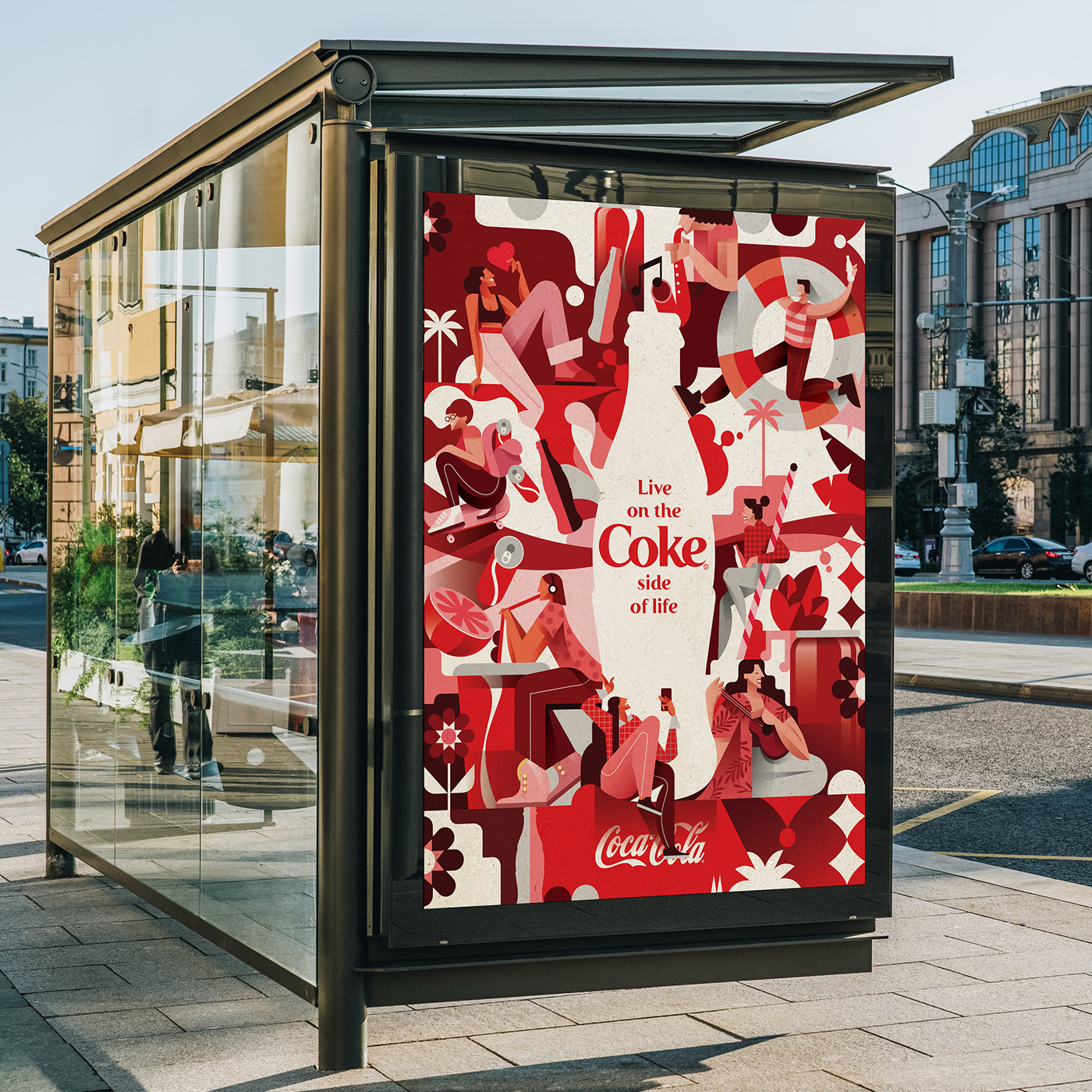 coke Coca Cola ILLUSTRATION  artwork adobe illustrator drink vector Vector Illustration design Icon