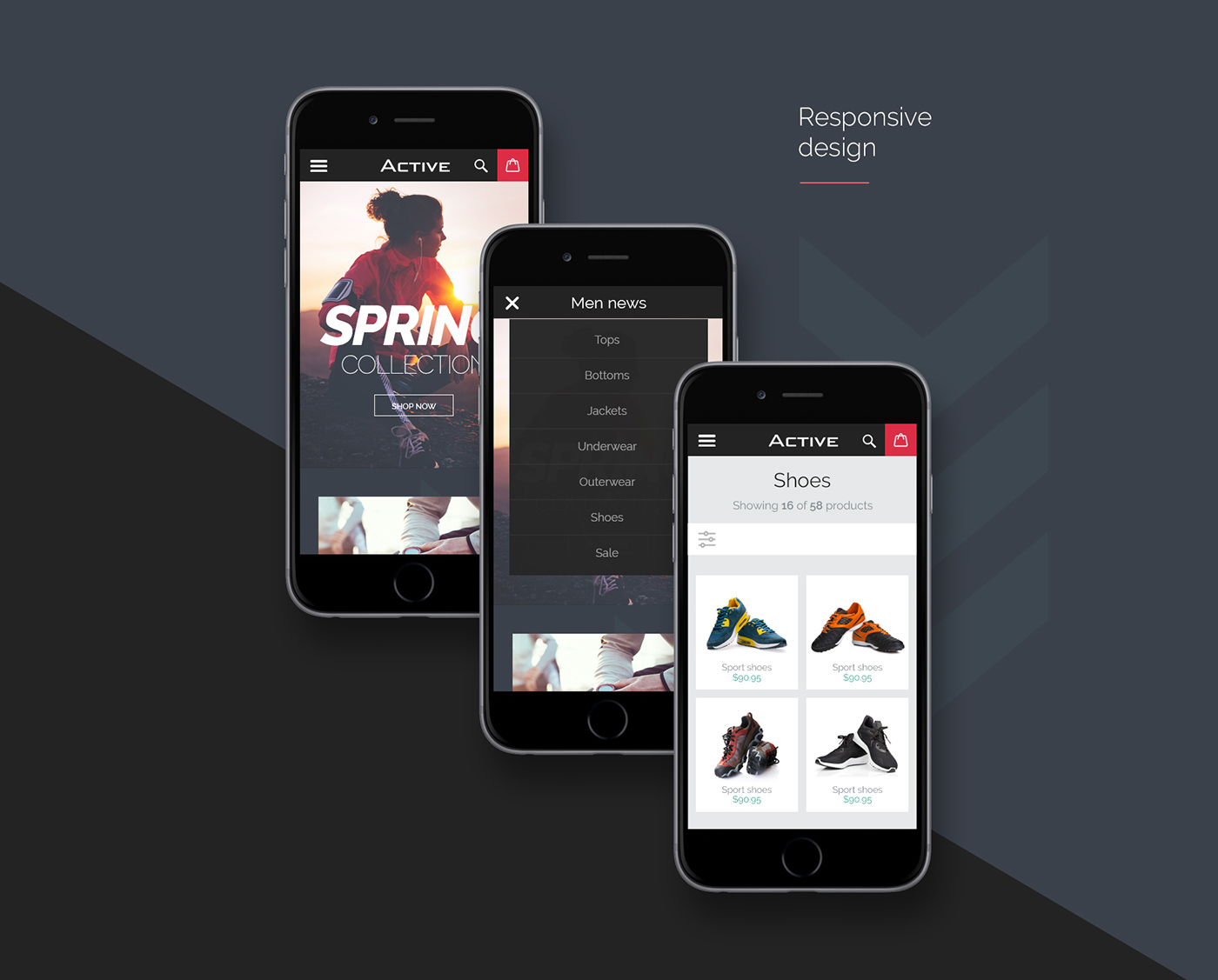 sport Fashion  Webdesign e-commerce