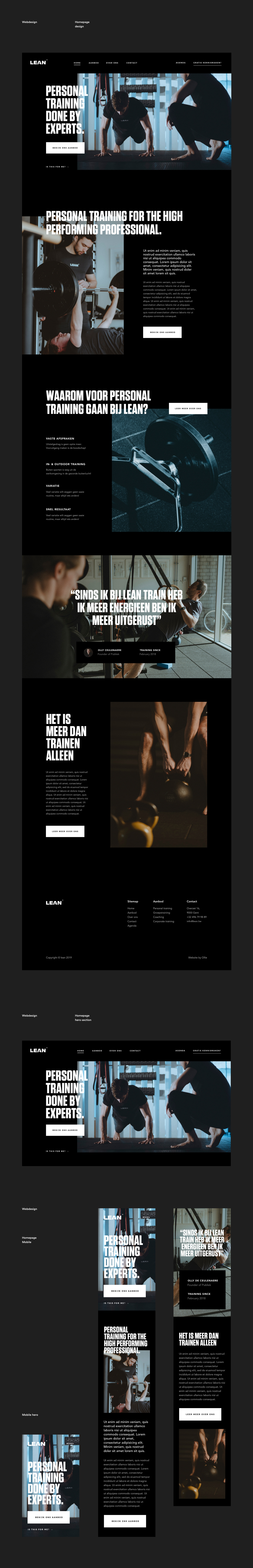 Web interaction design Website personal training sports branding  strategy UI/UX