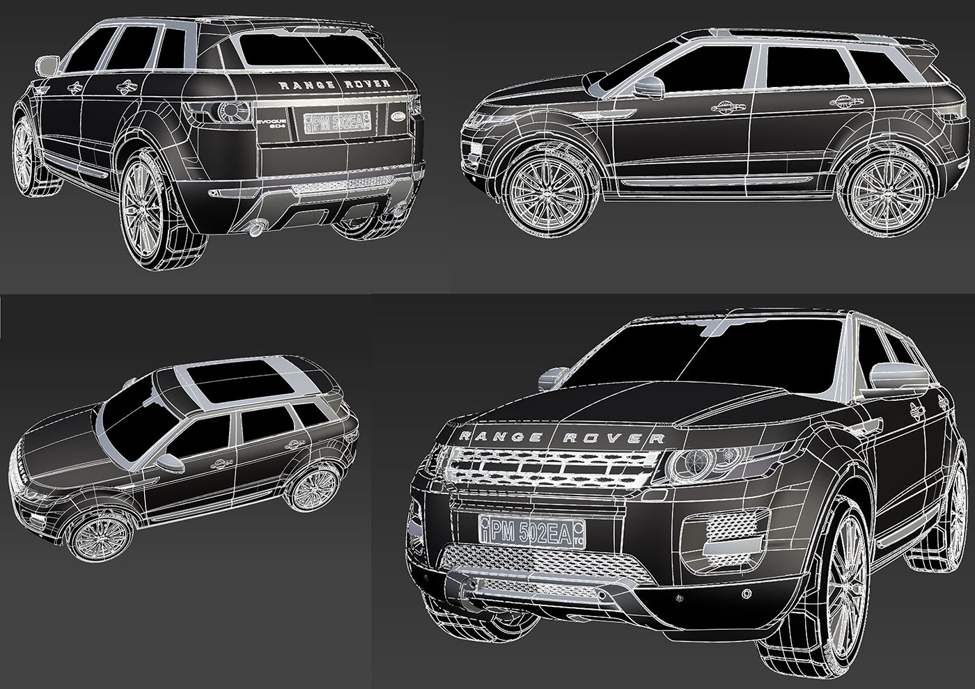 range rover Evoque 3D model Digital Model digital car automotive   Alias VRED