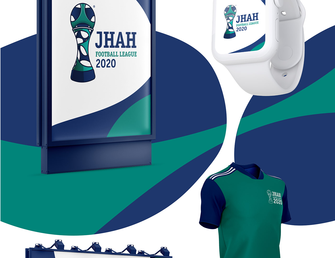 logo JHAH hospital football soccer trophy award leauge sport medical