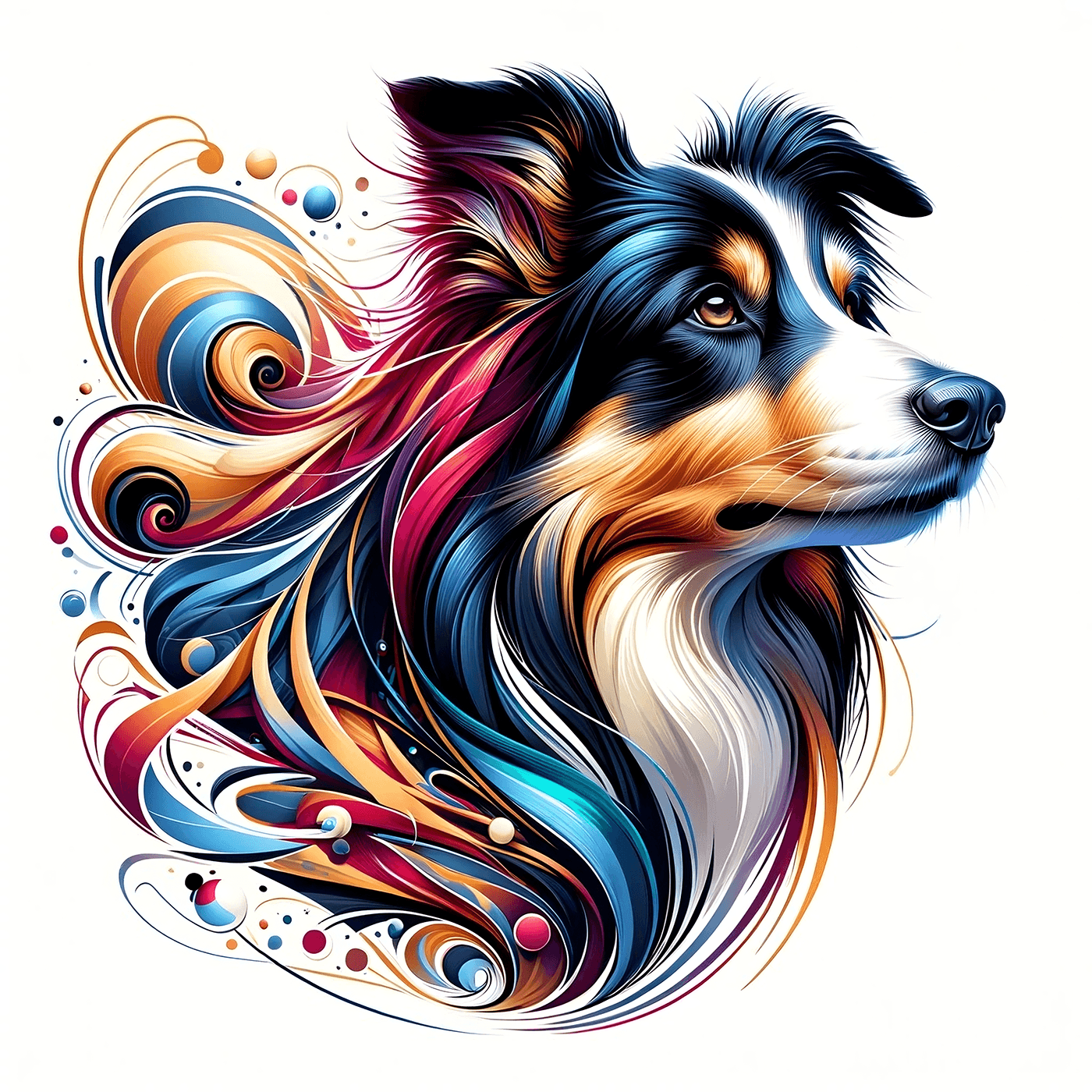 perro dog border collie Pet Mascota Aura animal art arte digitalart