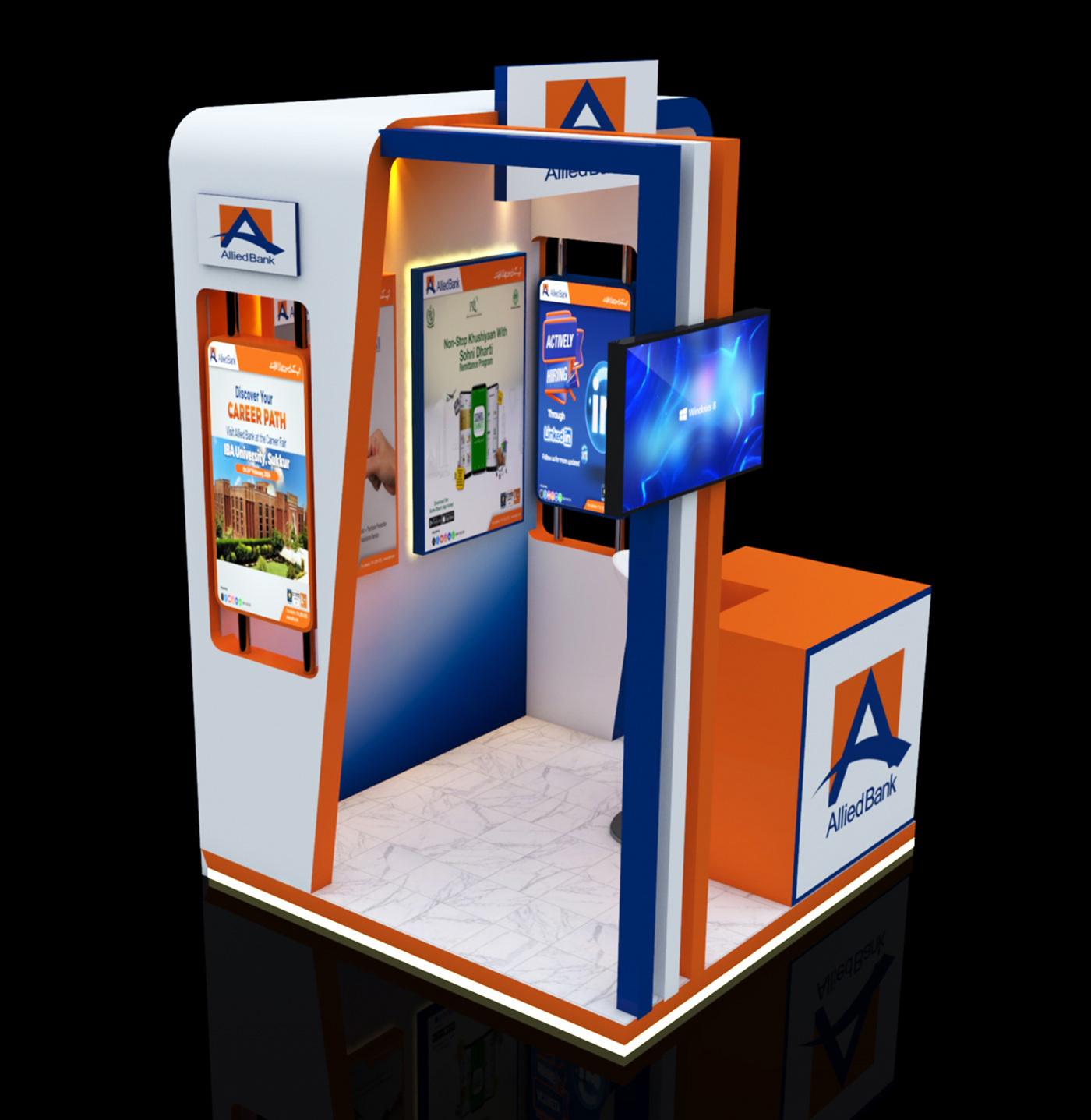 3D stall Exhibition  Stand vray Render modern 3ds max stand design Mr rashid