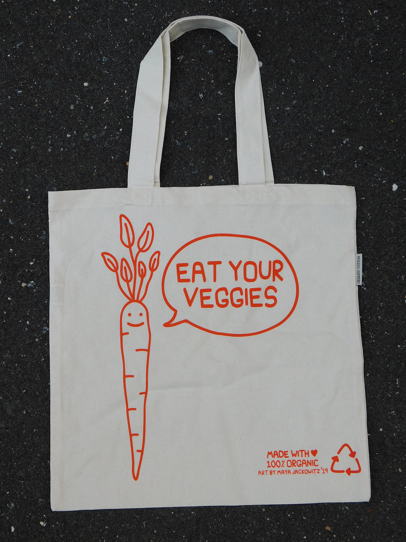 bag orange organic p  pink printmaking screen print Tote Bag vegan