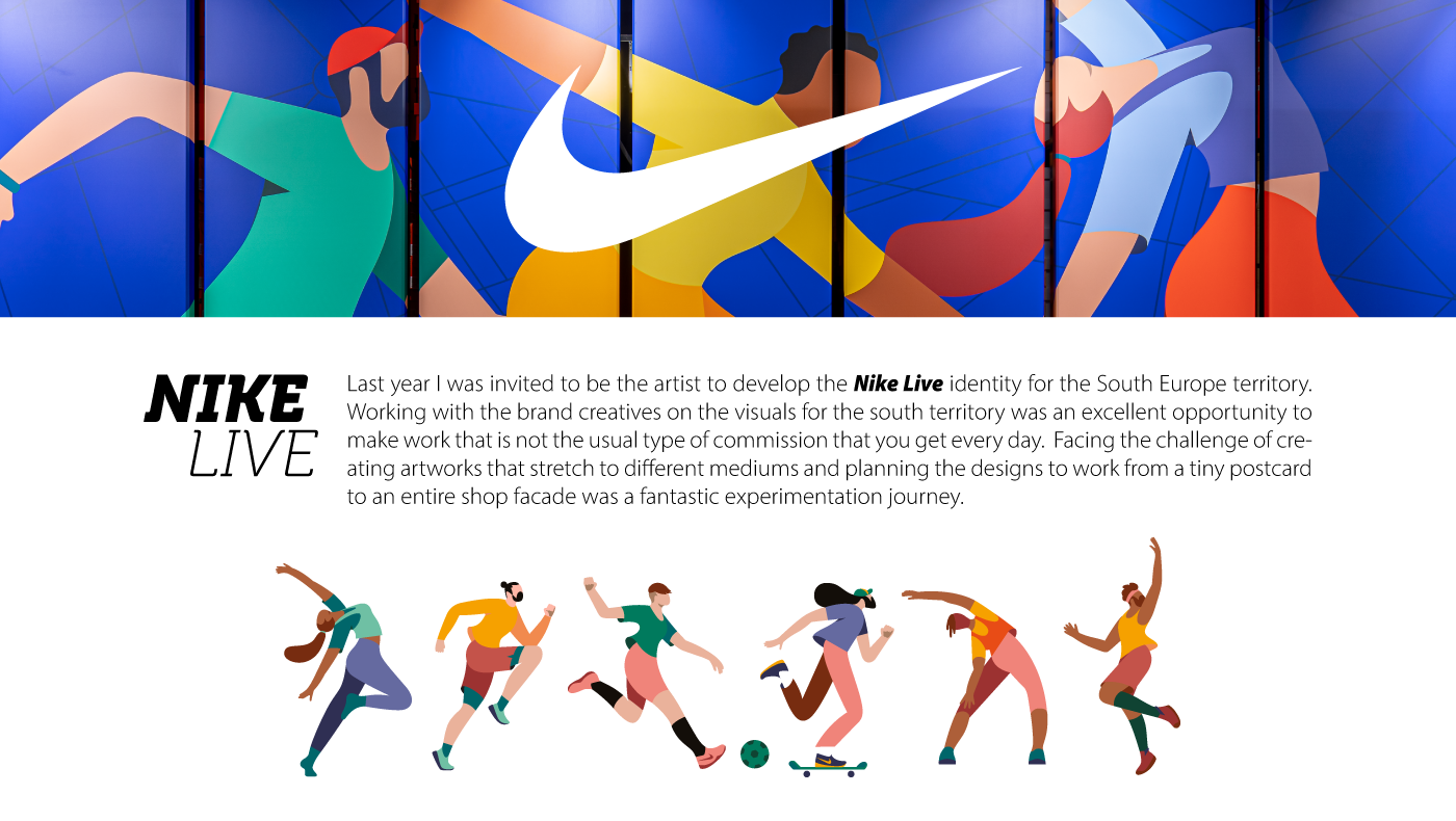 artwork Character design  design system Digital Art  digital illustration identity Nike sports store vector