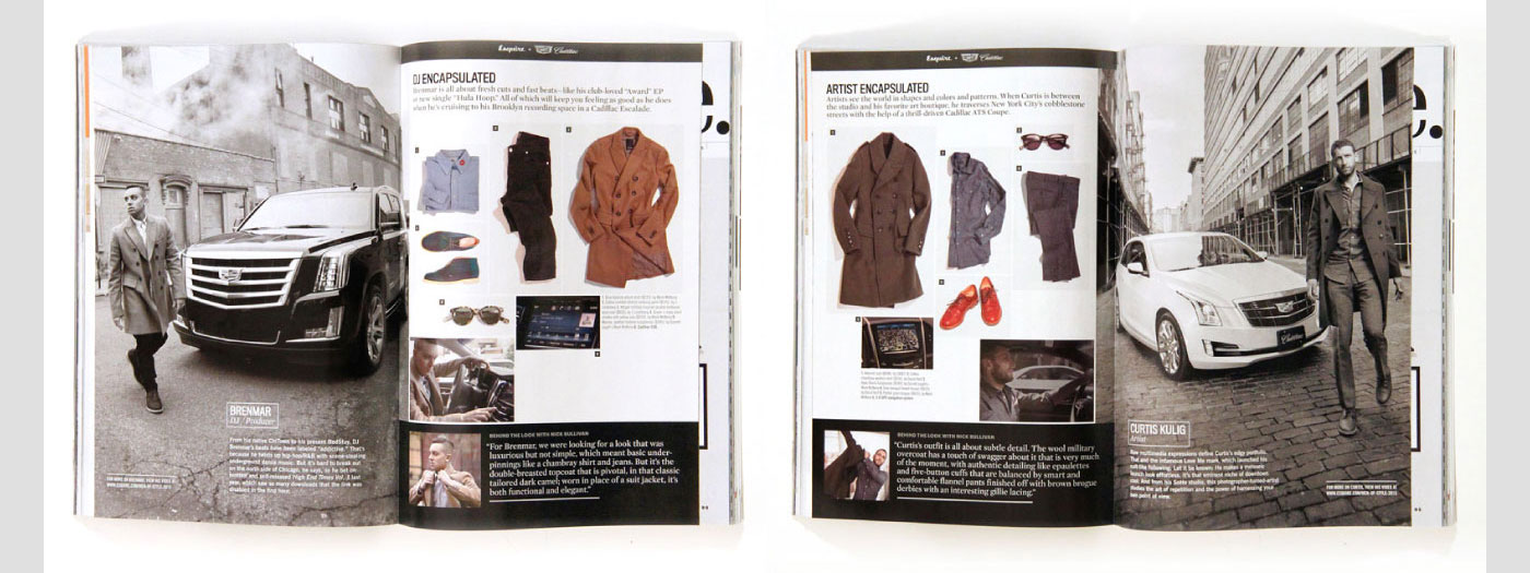 Adobe Portfolio Esquire fashion week cadillac Menswear