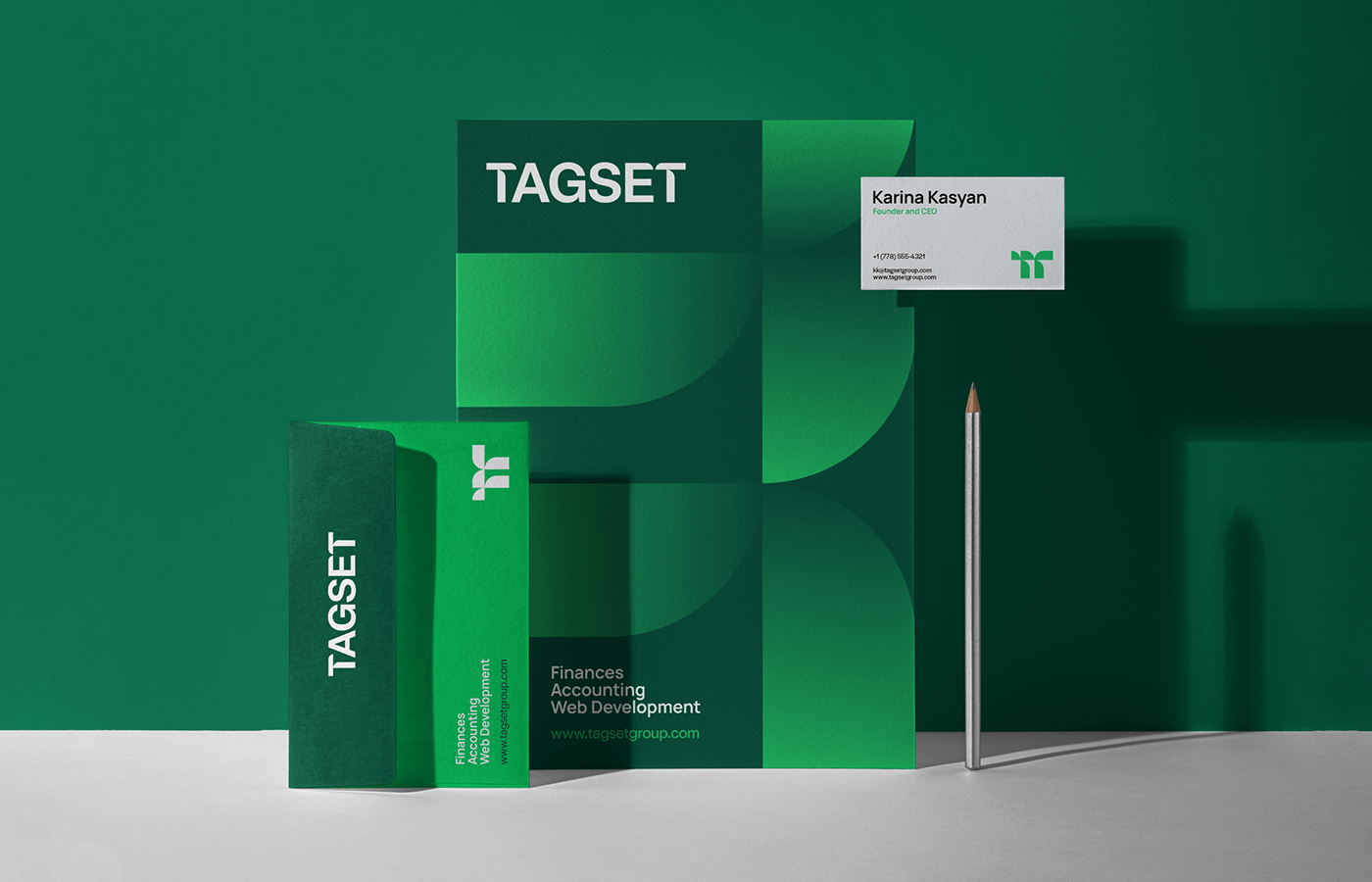 Stationery, Green Color, Brand Identity, Logo Design, Finance, Accounting, 
