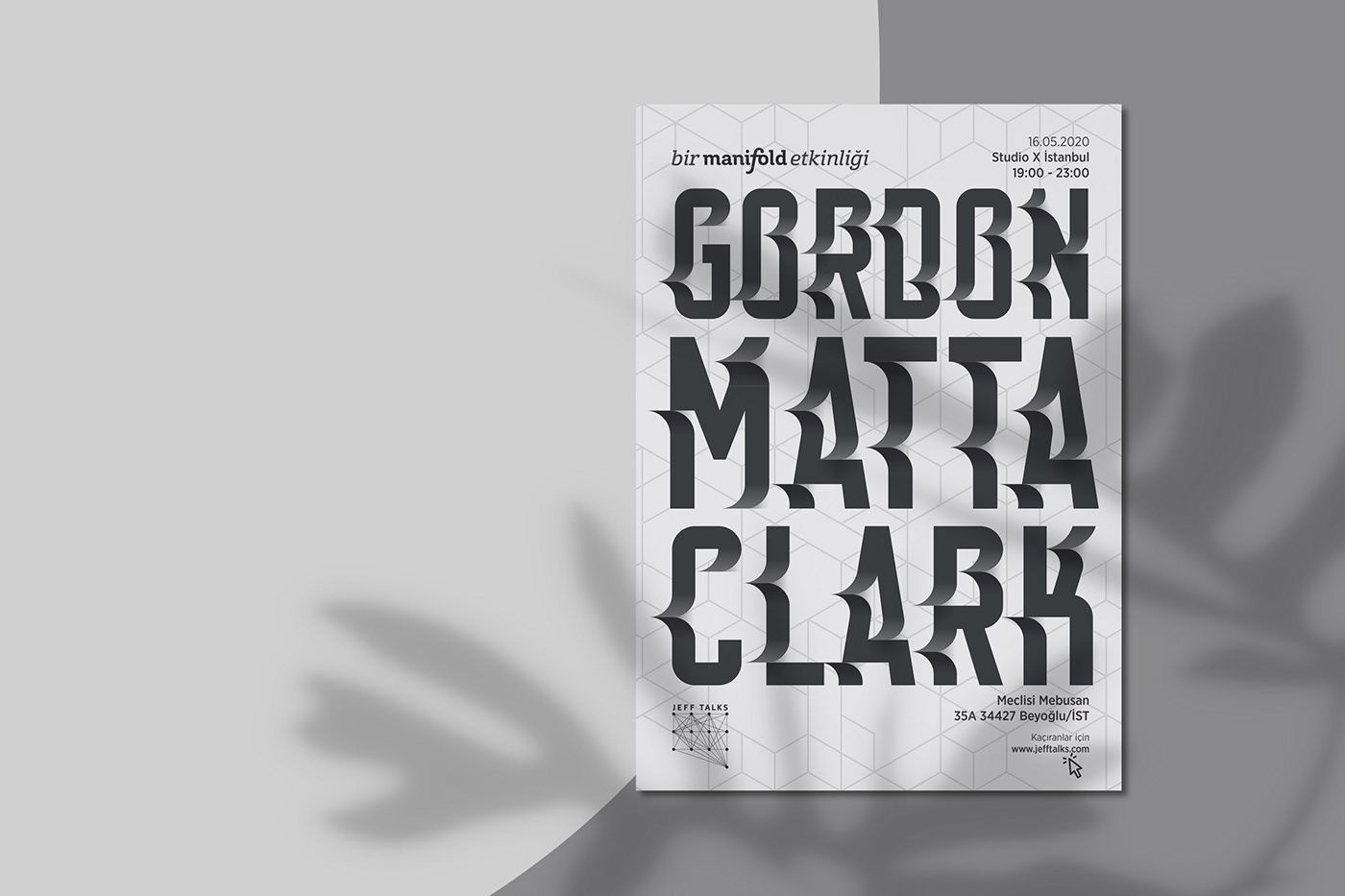 Gordon Matta Clark istanbul manifold Studio X typographic poster typography  