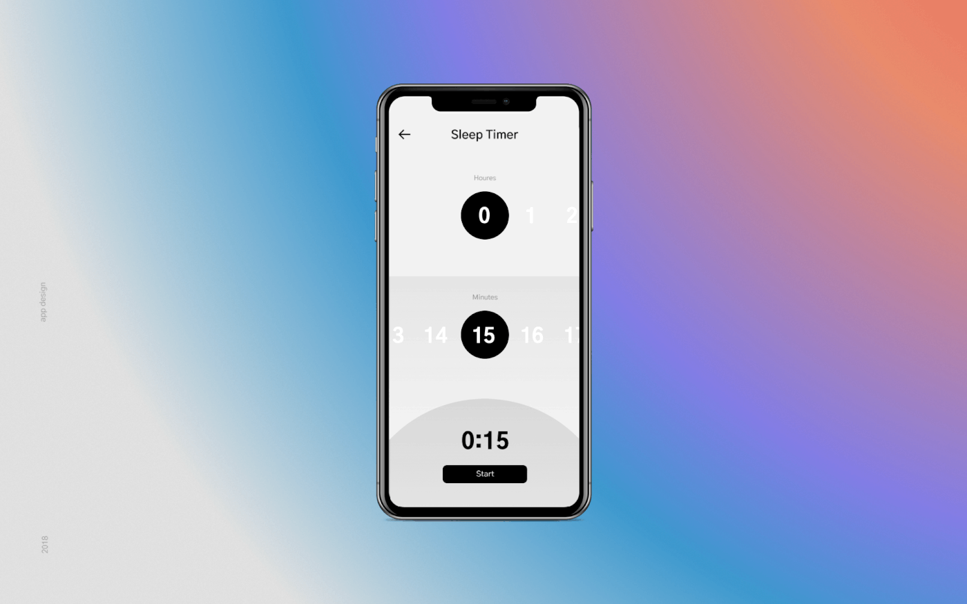 FM player music gradient Radio color system timer motion