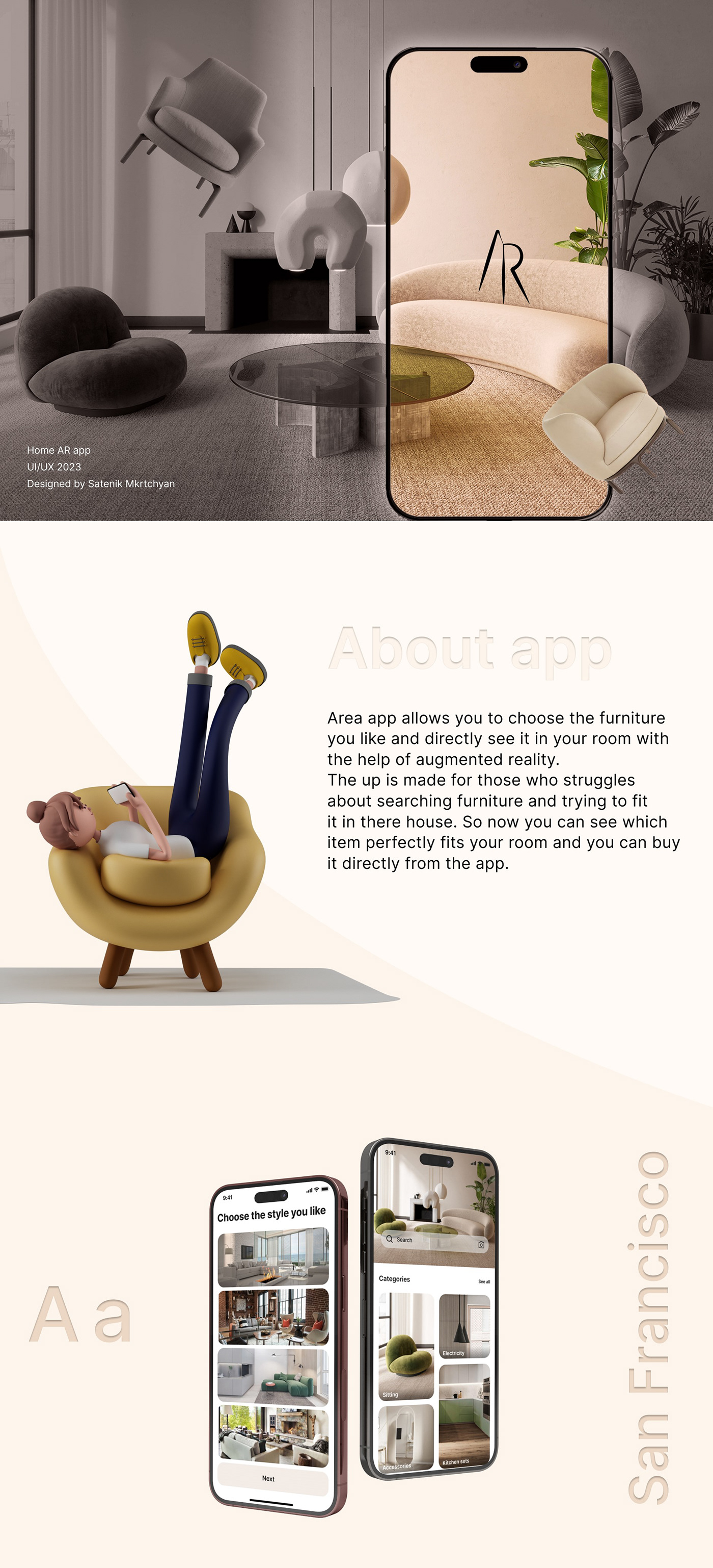 AR augmented reality furniture furniture app home home app ios iOS App UI/UX