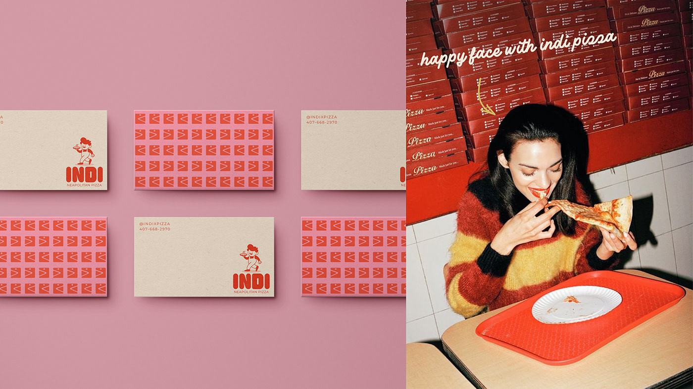 Business card for pizzeria