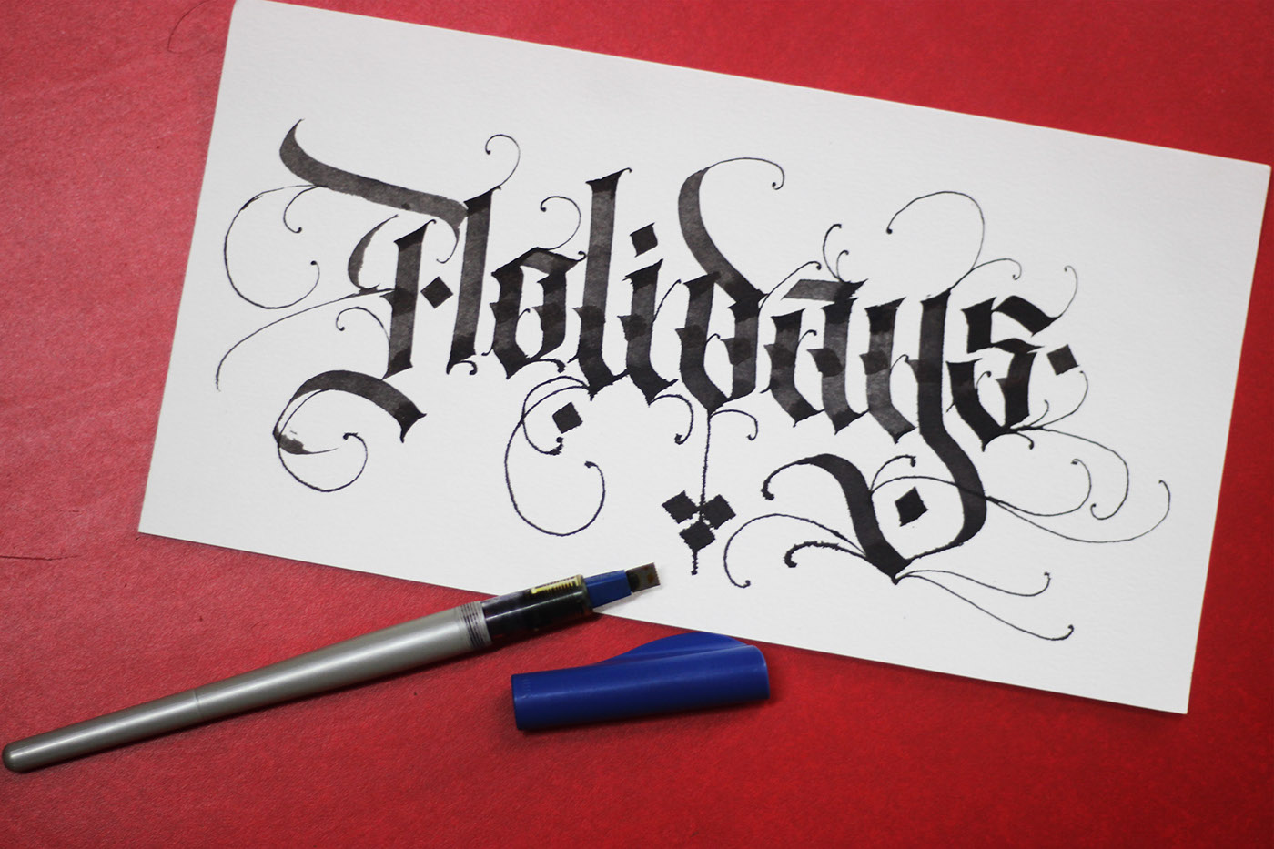Calligraphy   gothic dip nib parallel pen lettering HAND LETTERING graphic design  typography   modern calligraphy