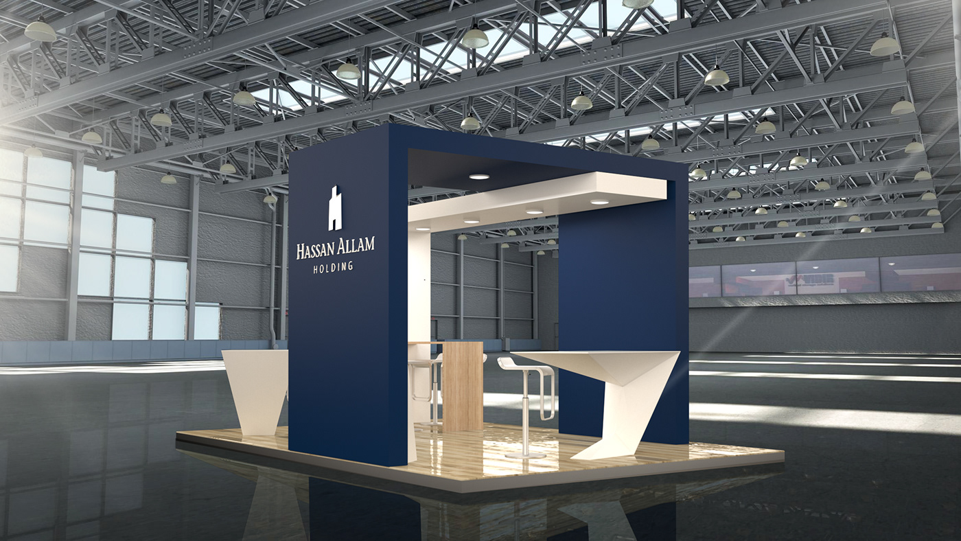 exhibition booth design for Hassan Allam holding Job fair and Engineerex Cairo.